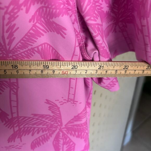 Chubbies Polo Pink Palm Leaf Performance Stretch Golf - Men's M - Picture 5 of 6